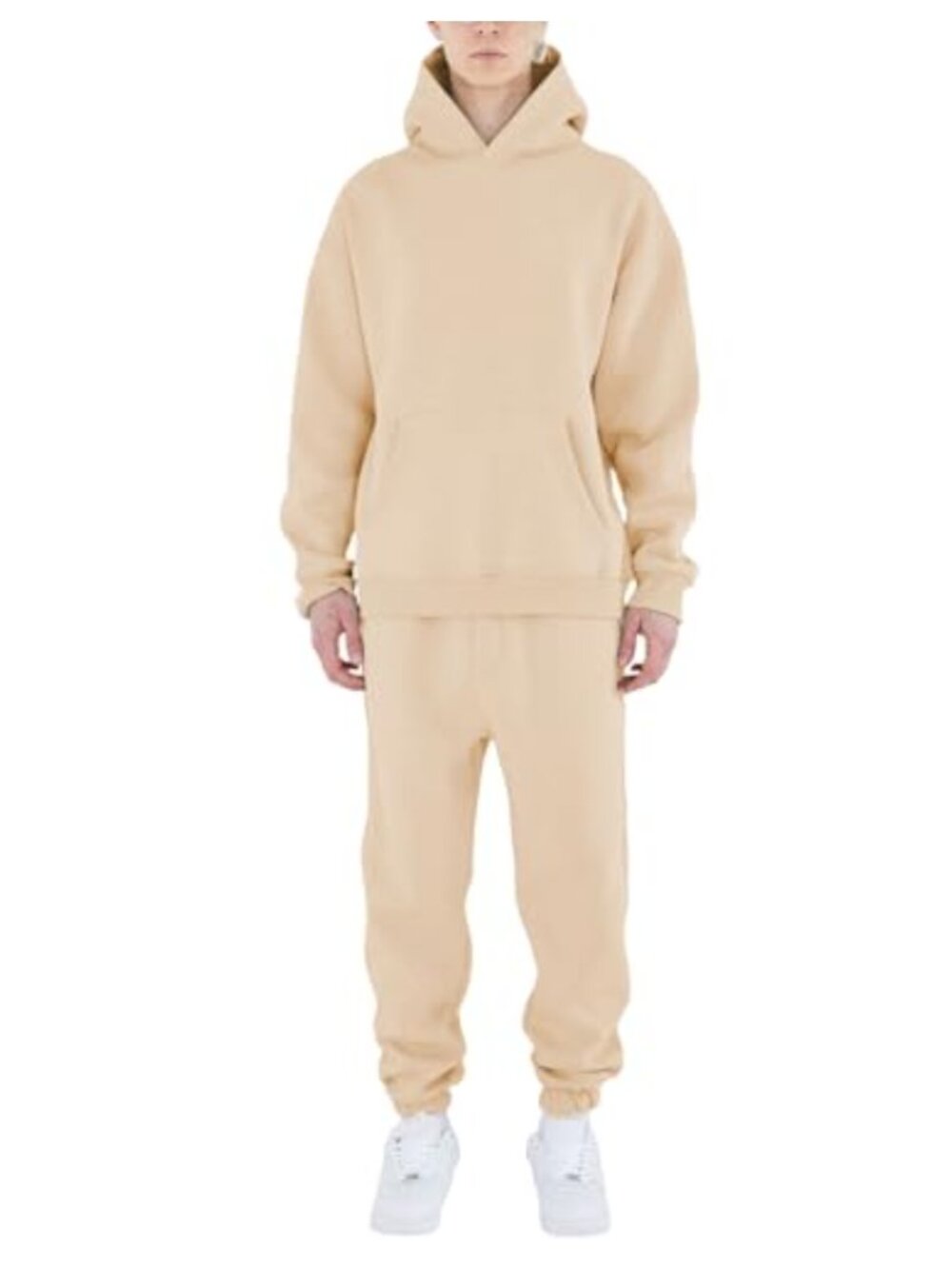 Men's 2 Piece Tracksuit Hoodie Jogger Set Oversized Fleece Travel Set
